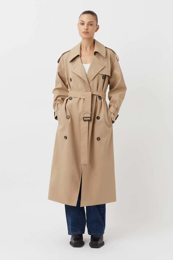 Evans Trench Coat Sand