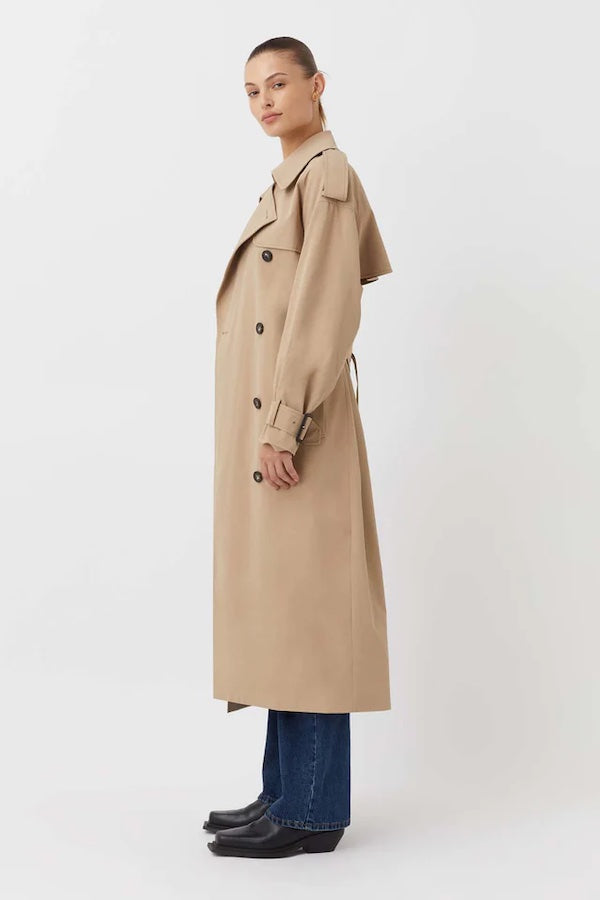 Evans Trench Coat Sand