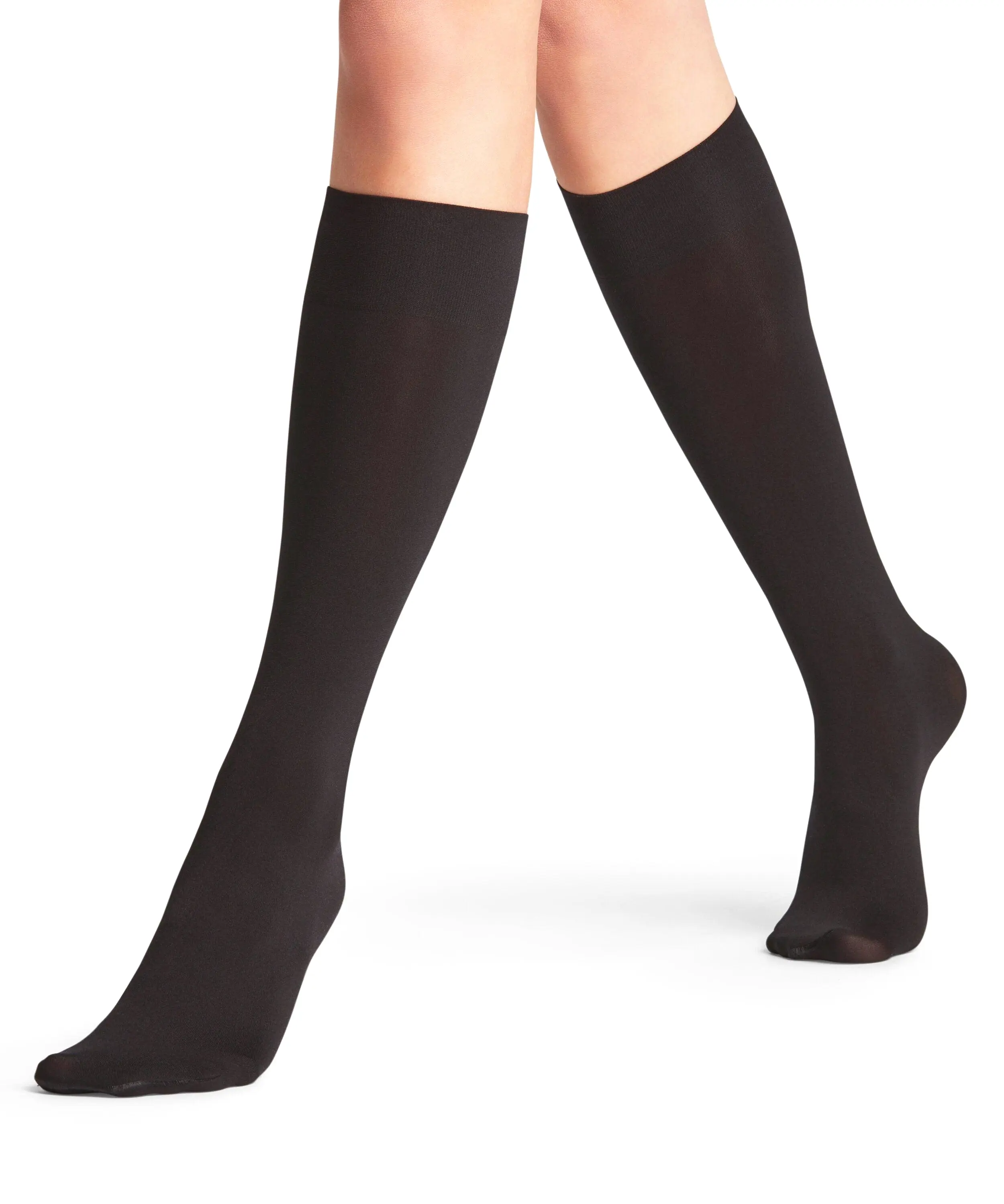 FALKE Black 40 Denier Knee highs Seidenglatt