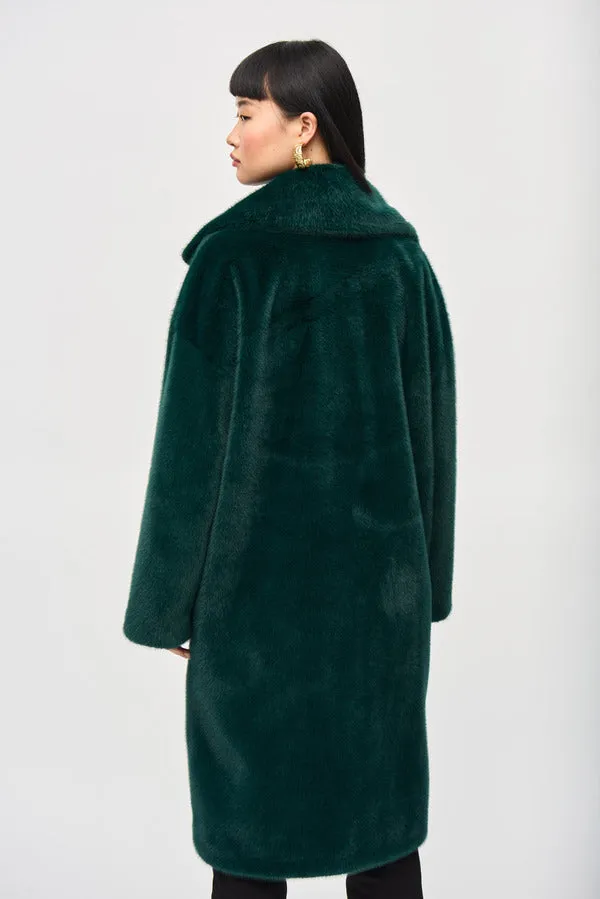 Faux Fur Straight Coat