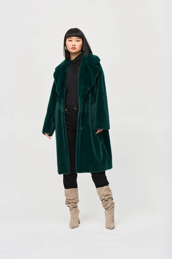 Faux Fur Straight Coat