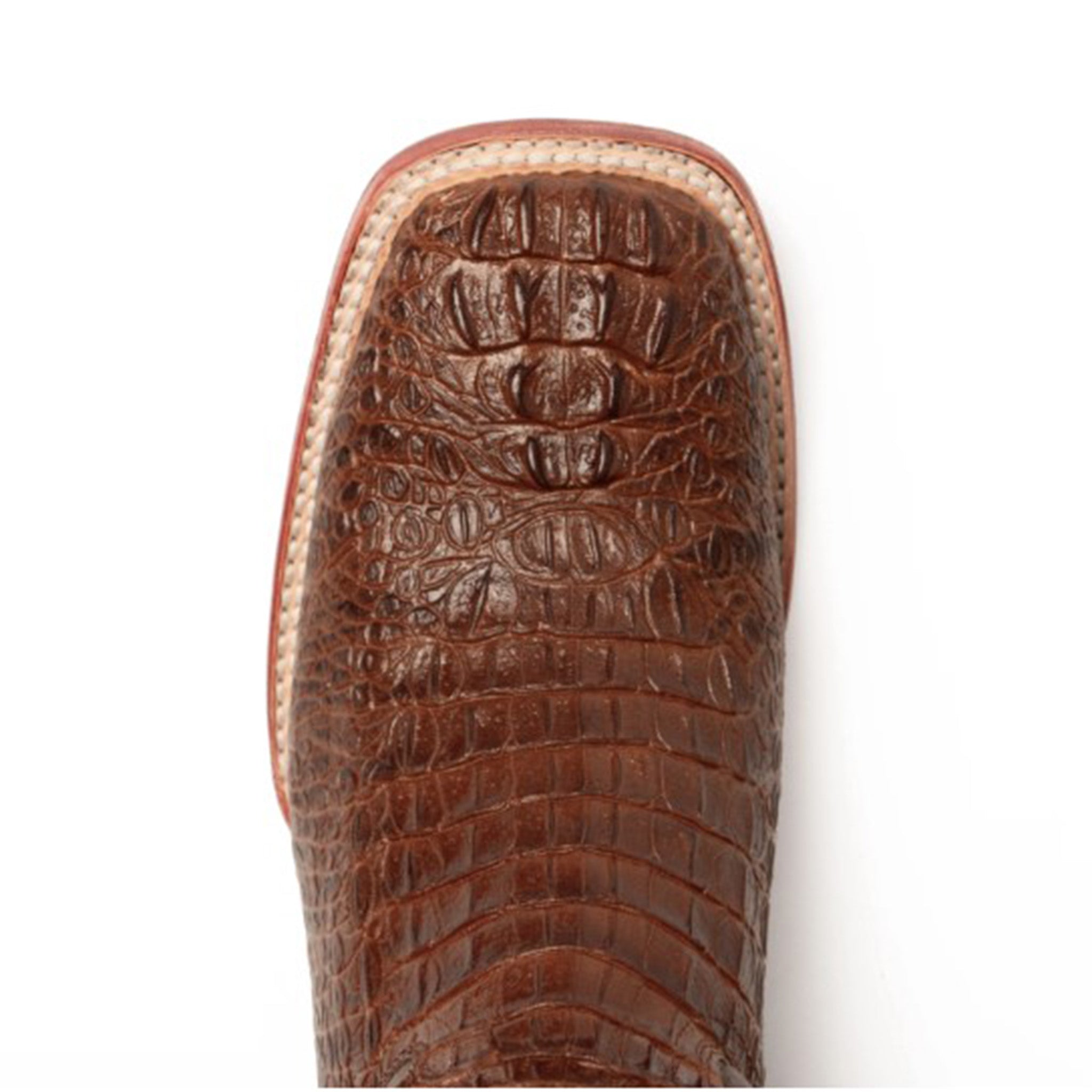 Ferrini Men's Caiman Print Sport Rust Square Toe