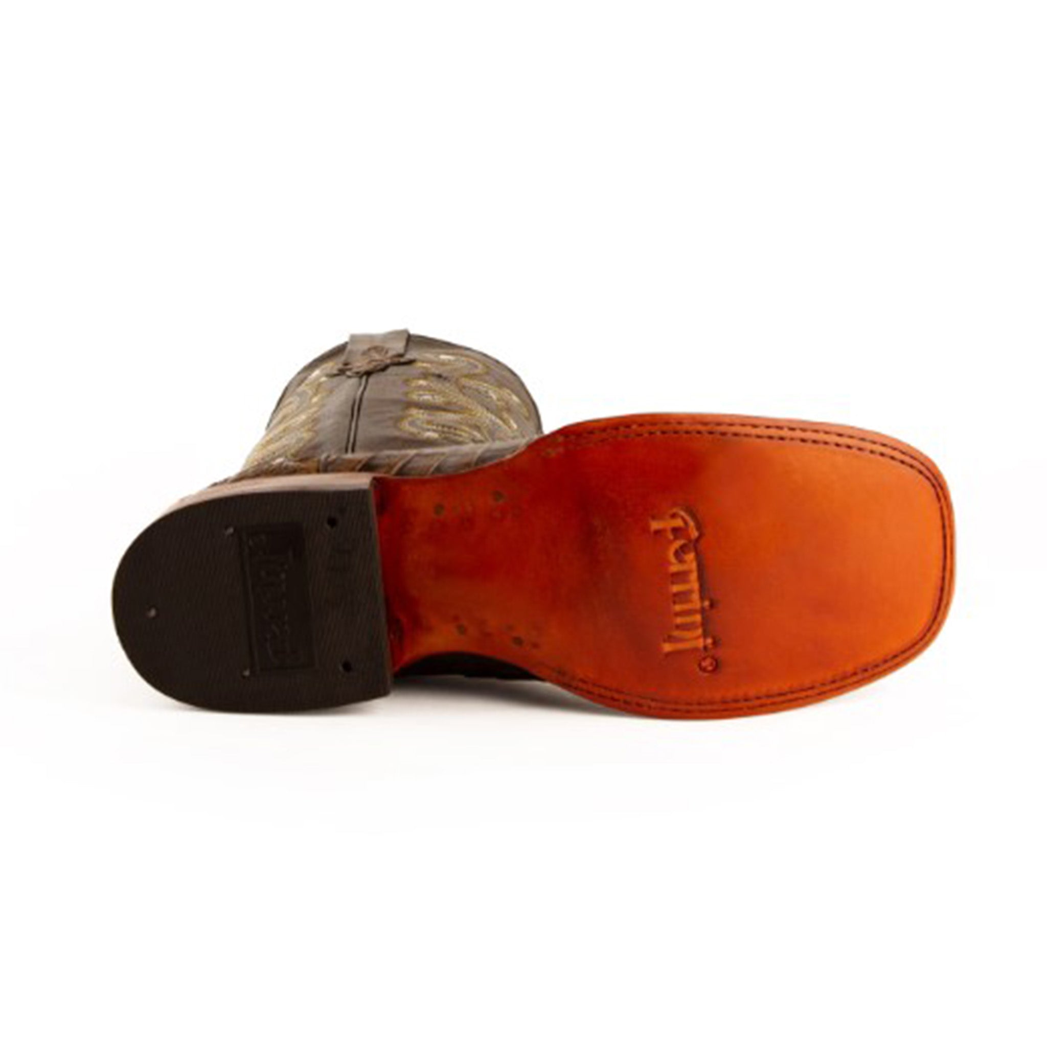 Ferrini Men's Caiman Print Sport Rust Square Toe