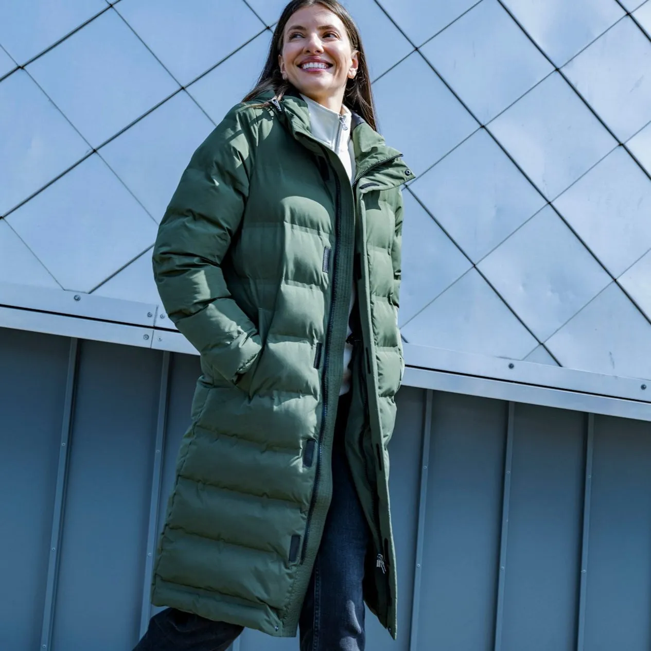 Glaston Womens Parka - Dark Green