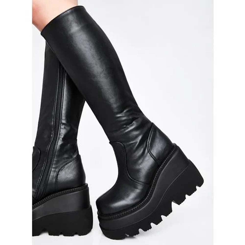 Gothic Punk Thigh High Heels Platform