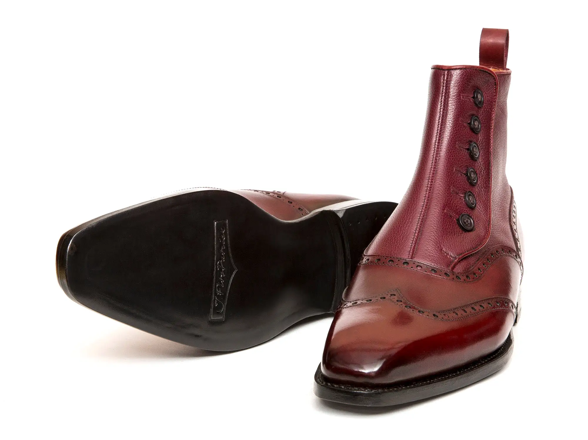 Grandview - MTO - Burgundy Calf / Burgundy Soft Grain - MGF Last - Single Leather Sole