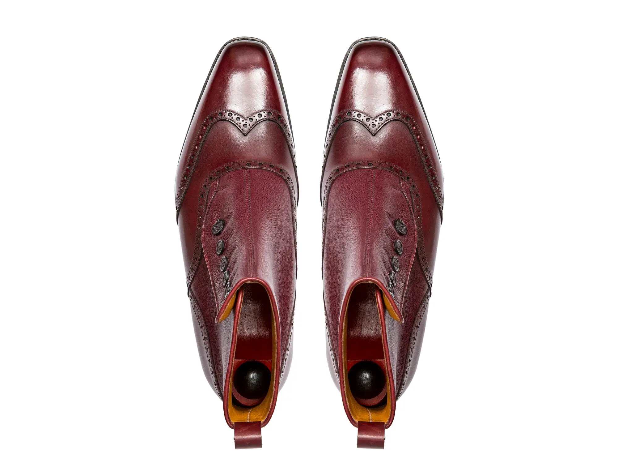 Grandview - MTO - Burgundy Calf / Burgundy Soft Grain - MGF Last - Single Leather Sole