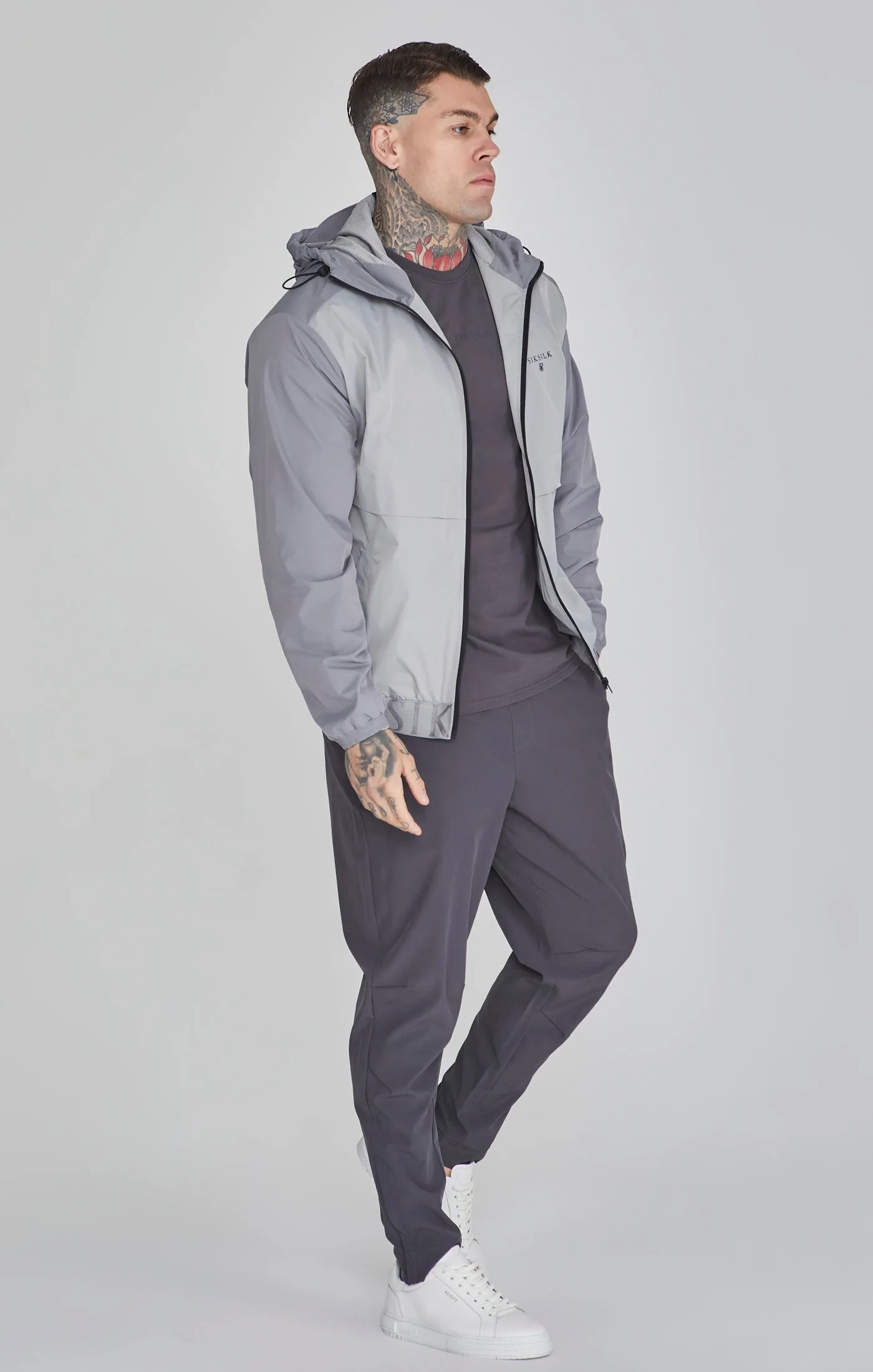 Grey Windbreaker