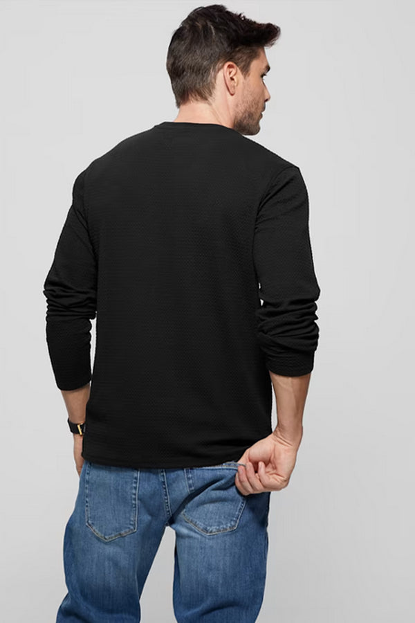 Guess Fairfax Textured Knit Crewneck Sweater