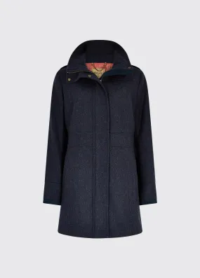 Hedgerow Tweed Coat - Navy