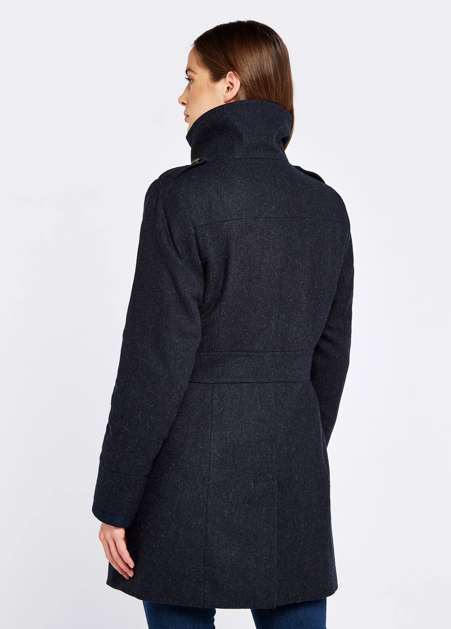 Hedgerow Tweed Coat - Navy