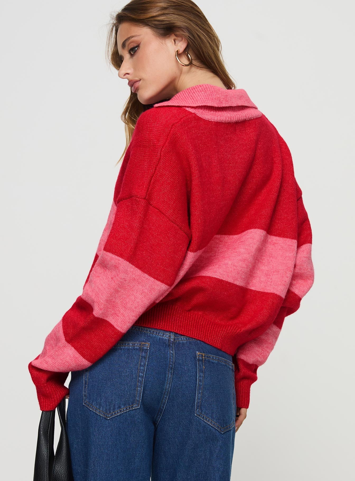 Holdon Sweater Red/ Pink Stripe