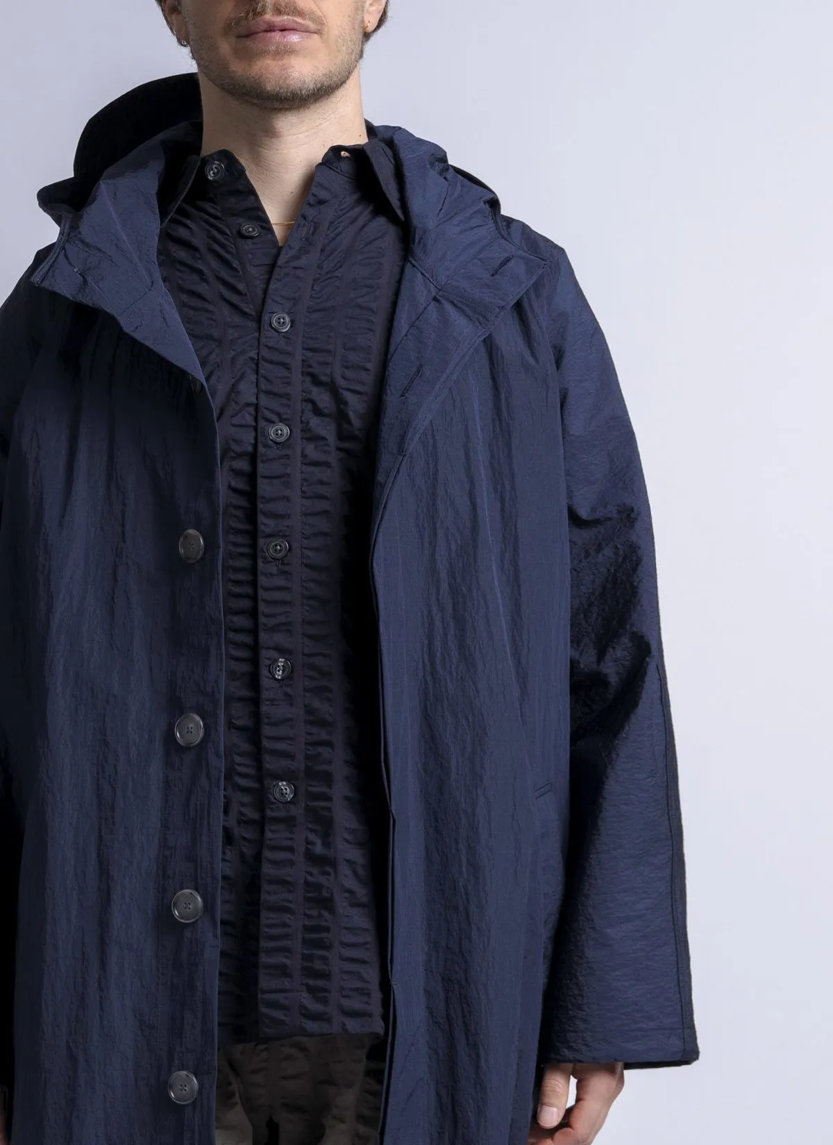 Hooded Nomad Parka - Midnight Blue Ripple Ripstop