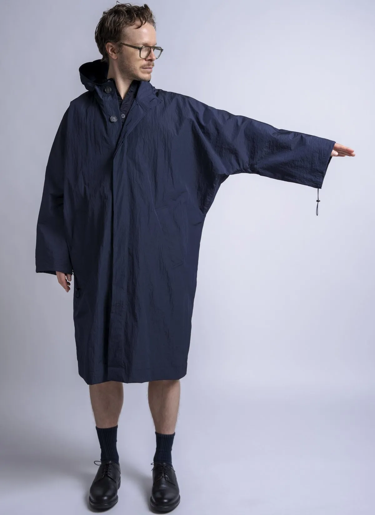 Hooded Nomad Parka - Midnight Blue Ripple Ripstop