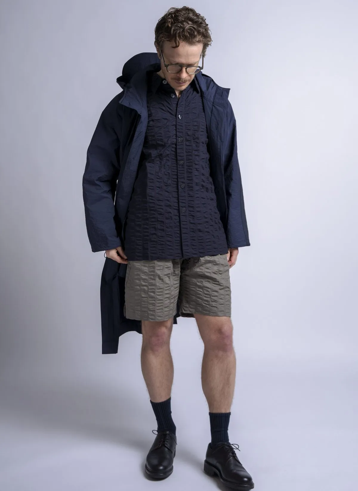 Hooded Nomad Parka - Midnight Blue Ripple Ripstop