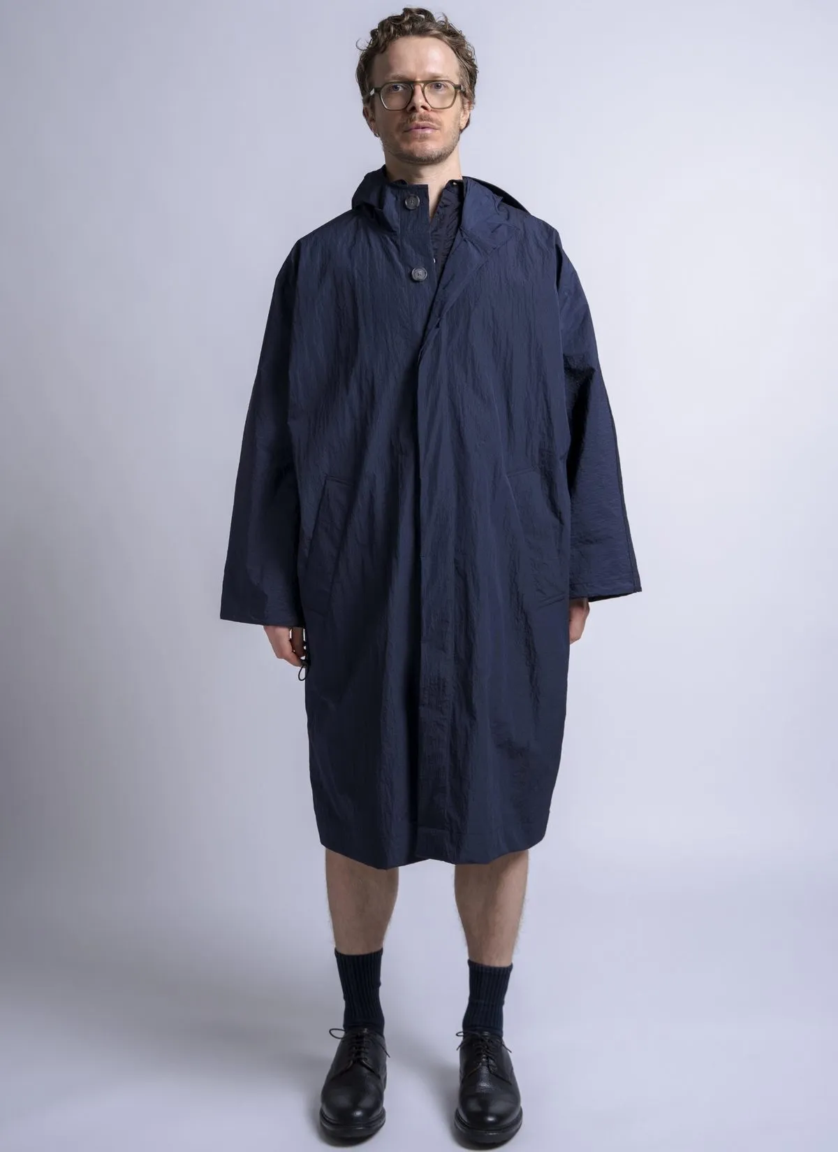 Hooded Nomad Parka - Midnight Blue Ripple Ripstop