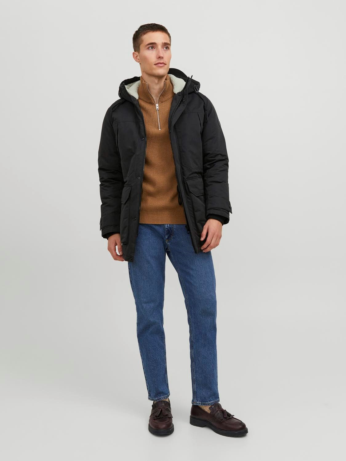 Jack & Jones Mens 'JJECLIP' Hooded Parka Jacket