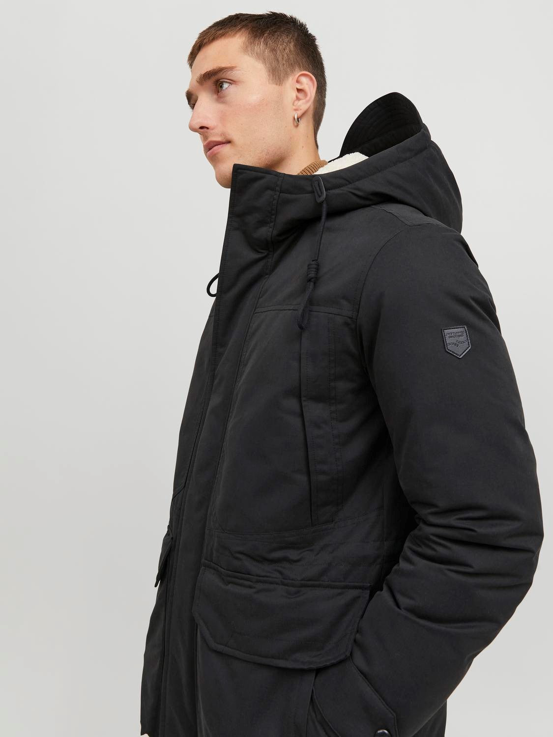 Jack & Jones Mens 'JJECLIP' Hooded Parka Jacket