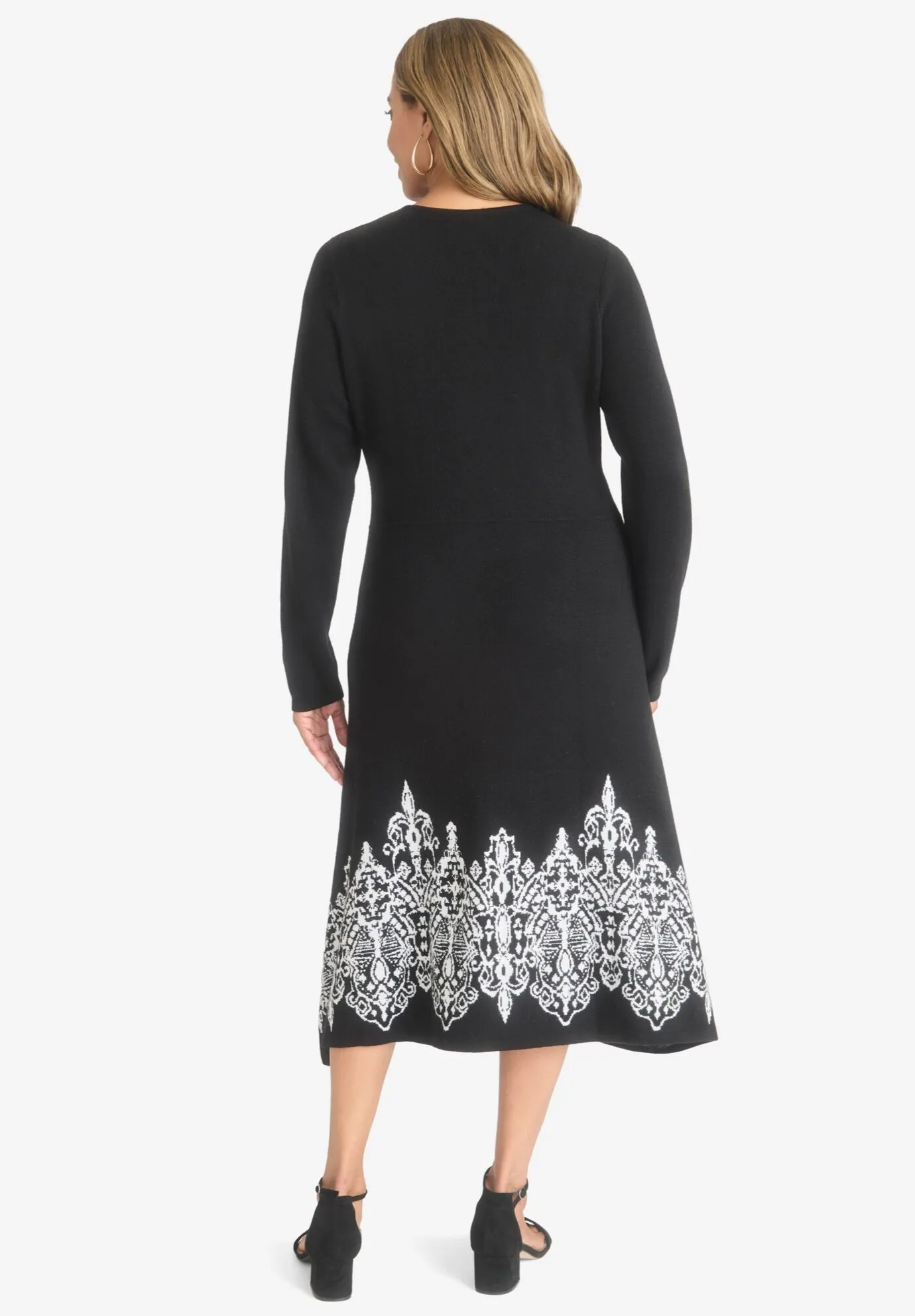 Jacquard Sweater Dress