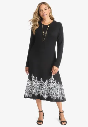 Jacquard Sweater Dress