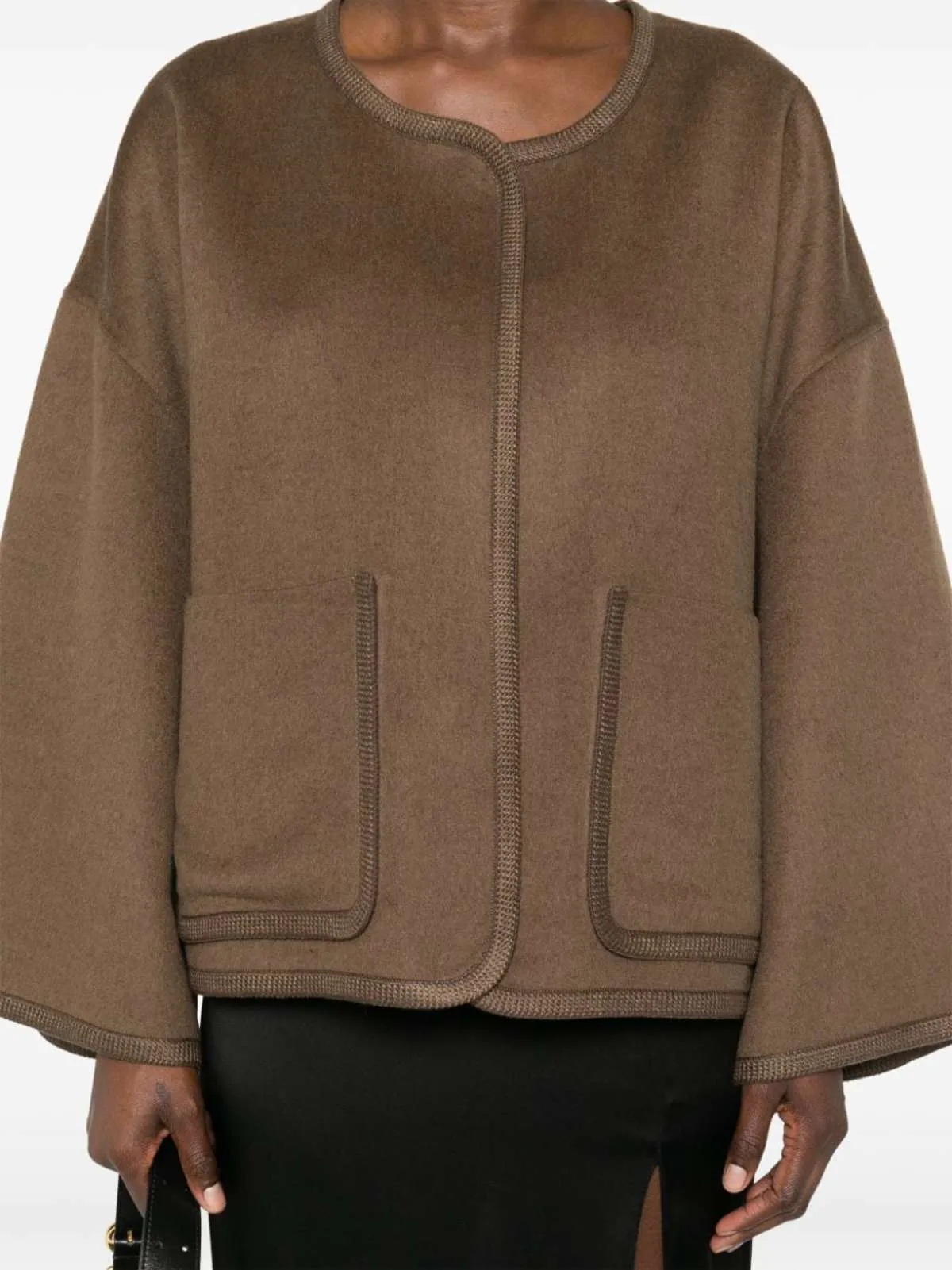 Jacquie Wool Jacket - Shiitake