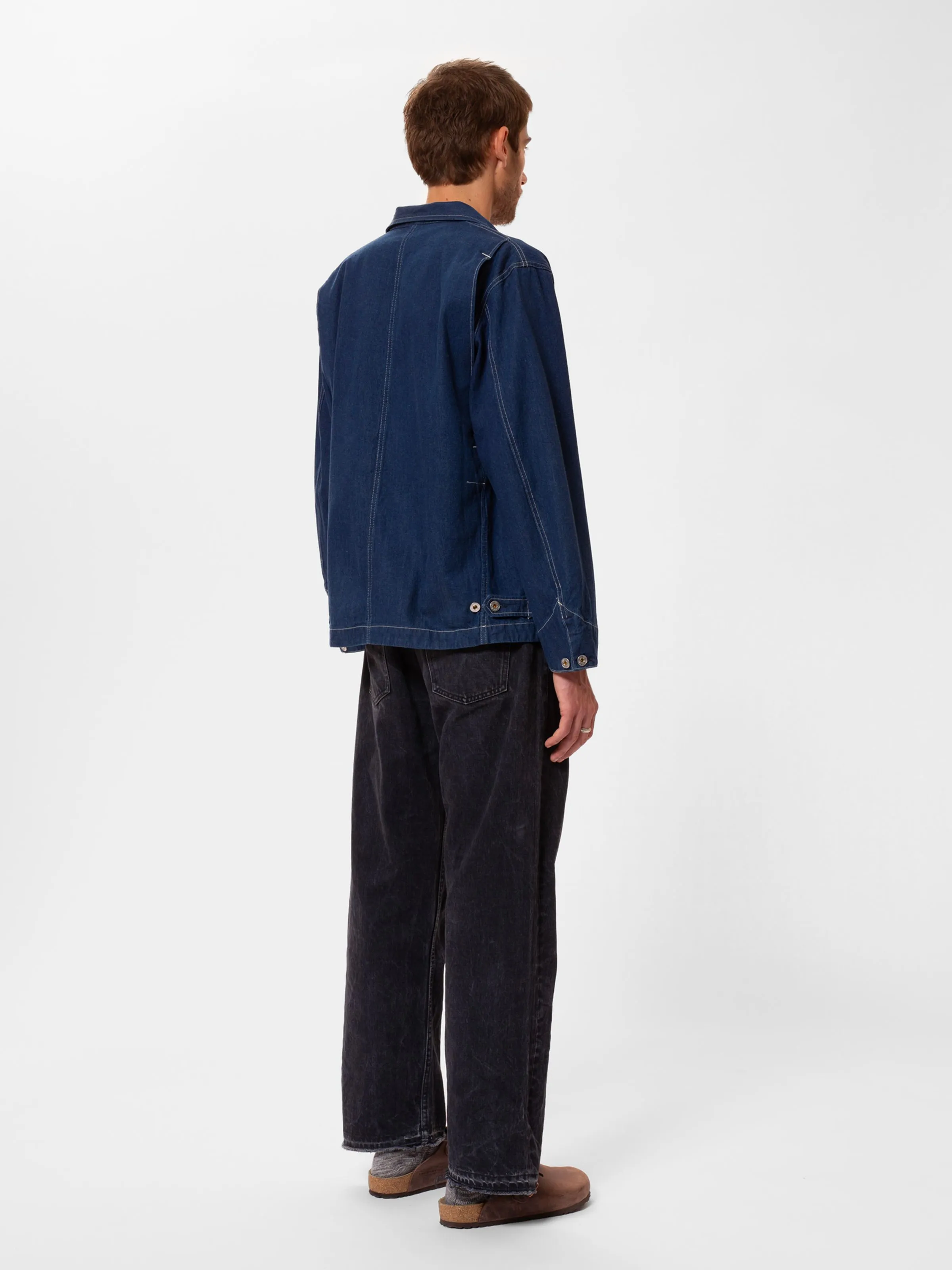 Jimmy Utility Denim Zip Jacket Blue