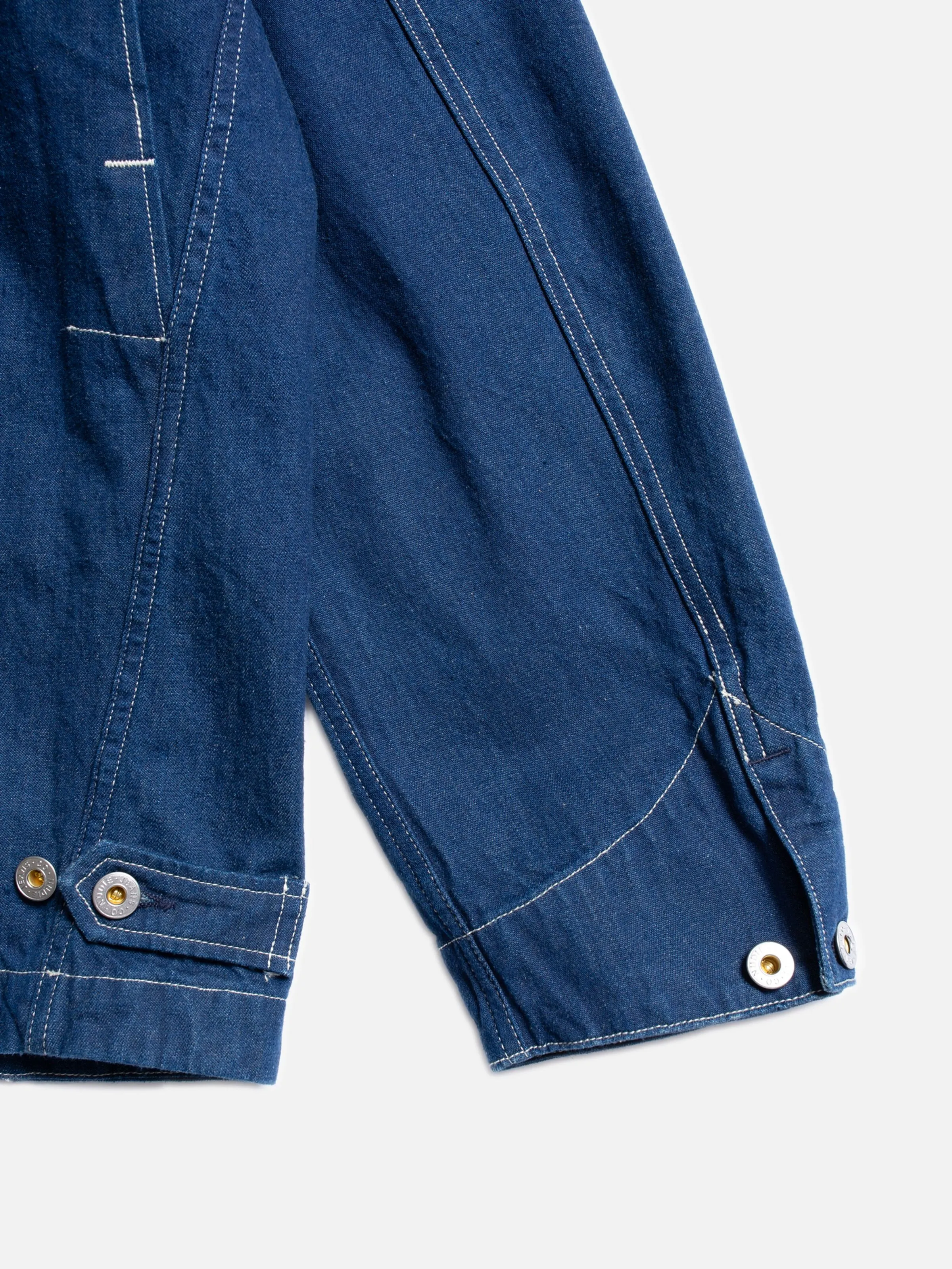 Jimmy Utility Denim Zip Jacket Blue