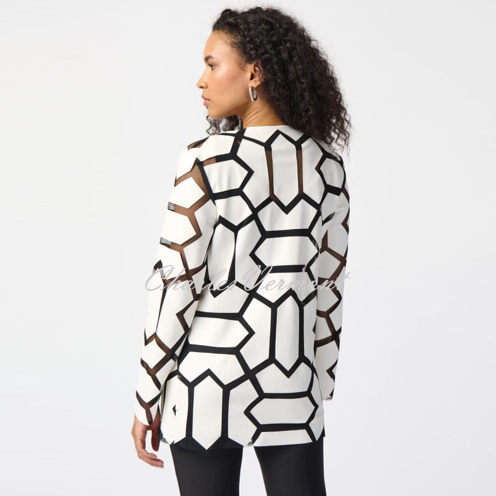 Joseph Ribkoff Geometric Patterned Jacket - Style 241905