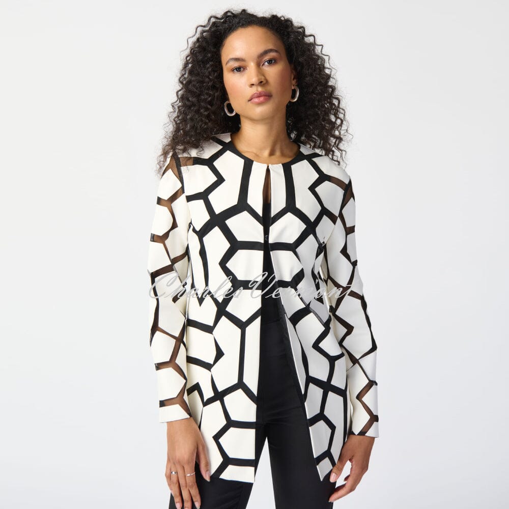 Joseph Ribkoff Geometric Patterned Jacket - Style 241905