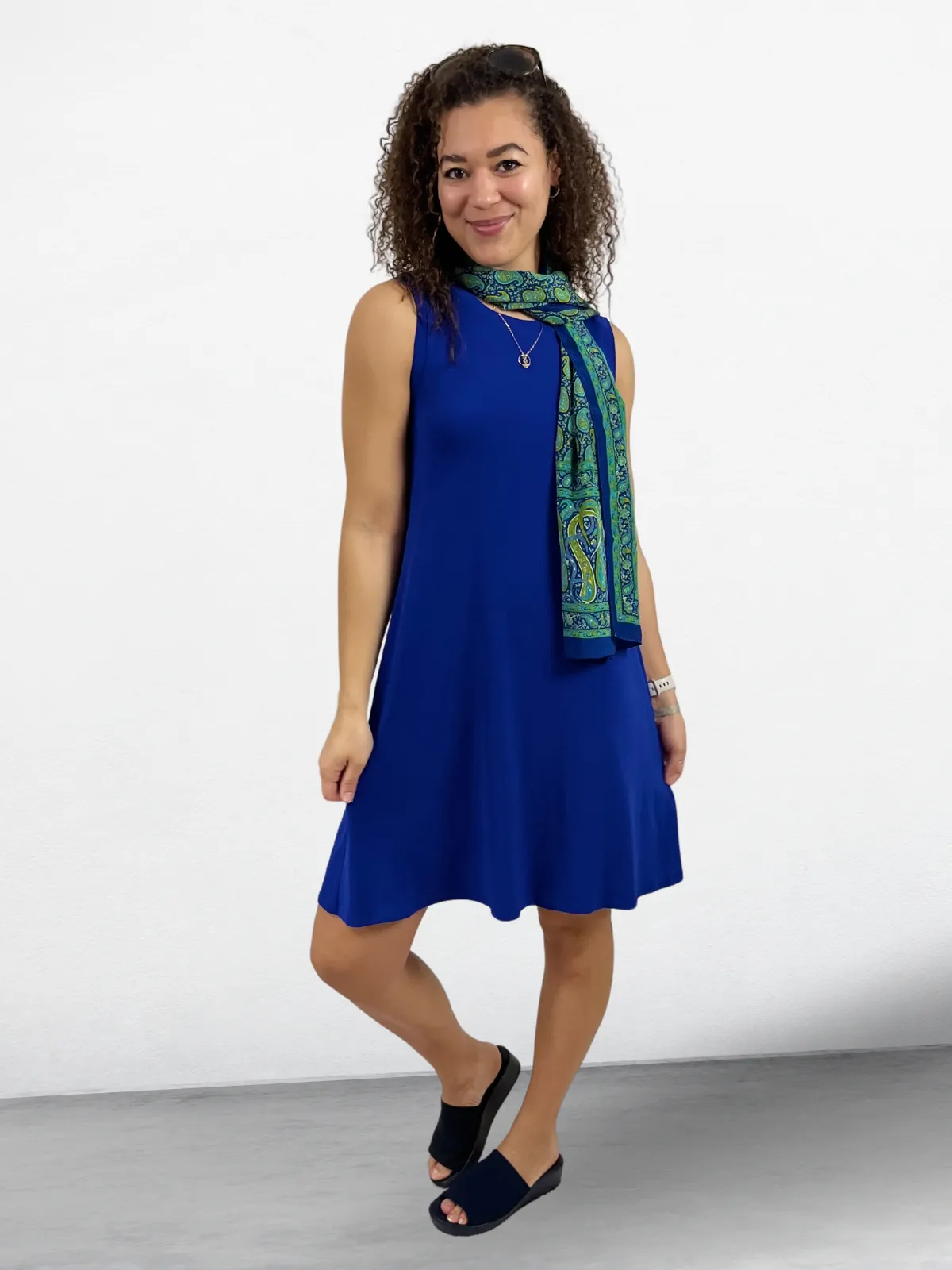 Keyhole Dress · Cobalt Blue