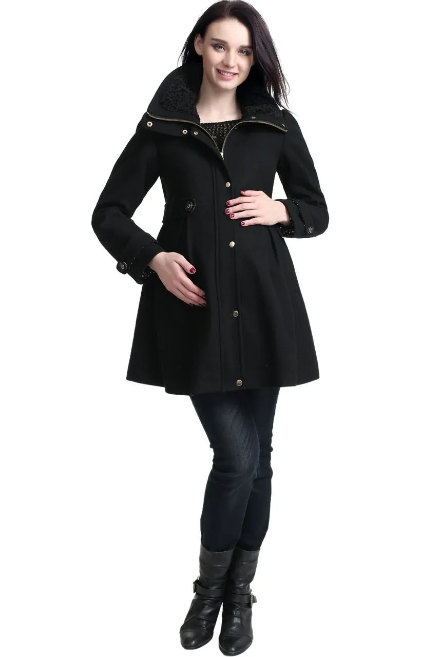 Kimi + Kai Maternity Olivia Wool Blend Parka Coat