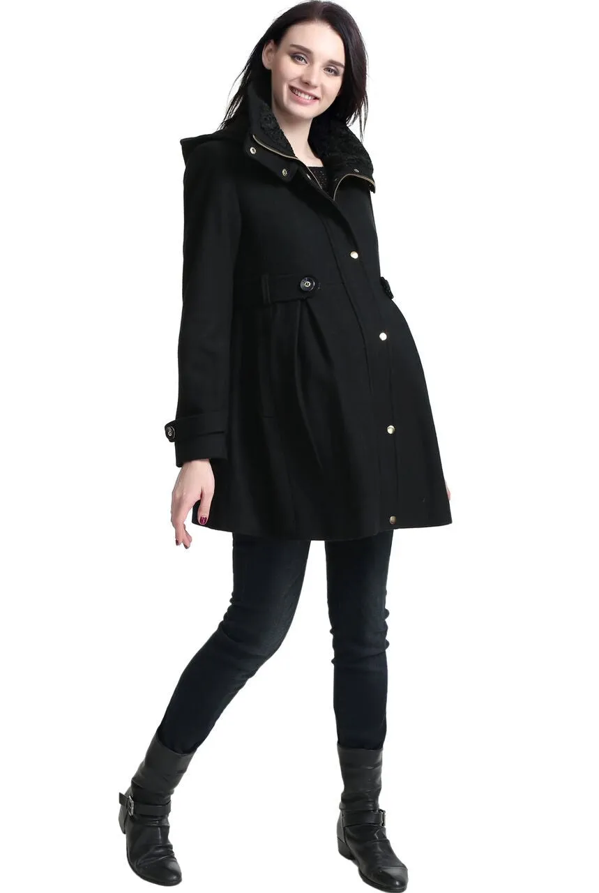 Kimi + Kai Maternity Olivia Wool Blend Parka Coat