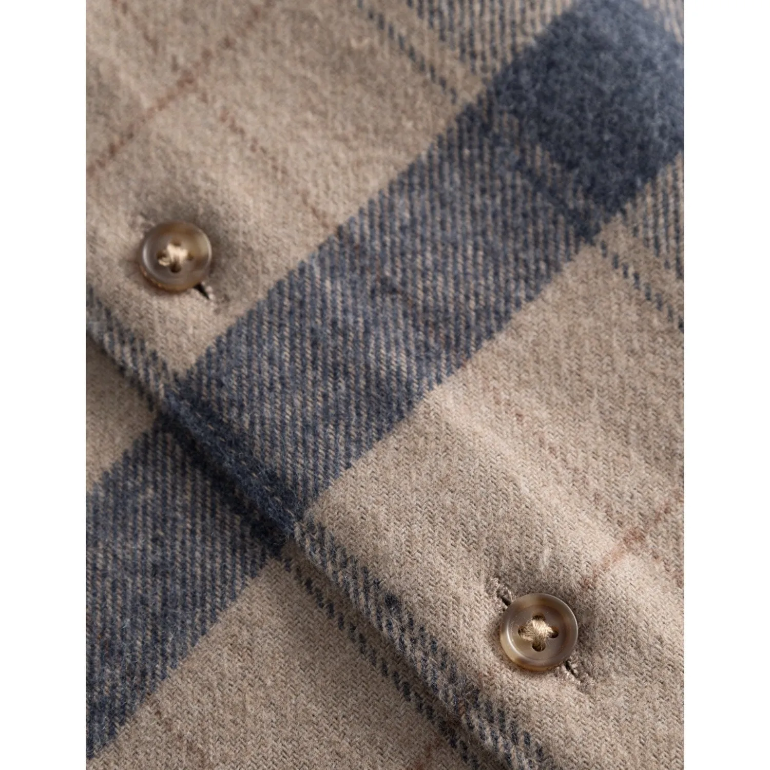 Les Deux Kids Desert Taupe/Dark Navy Checked Lennon Check Overshirt Kids