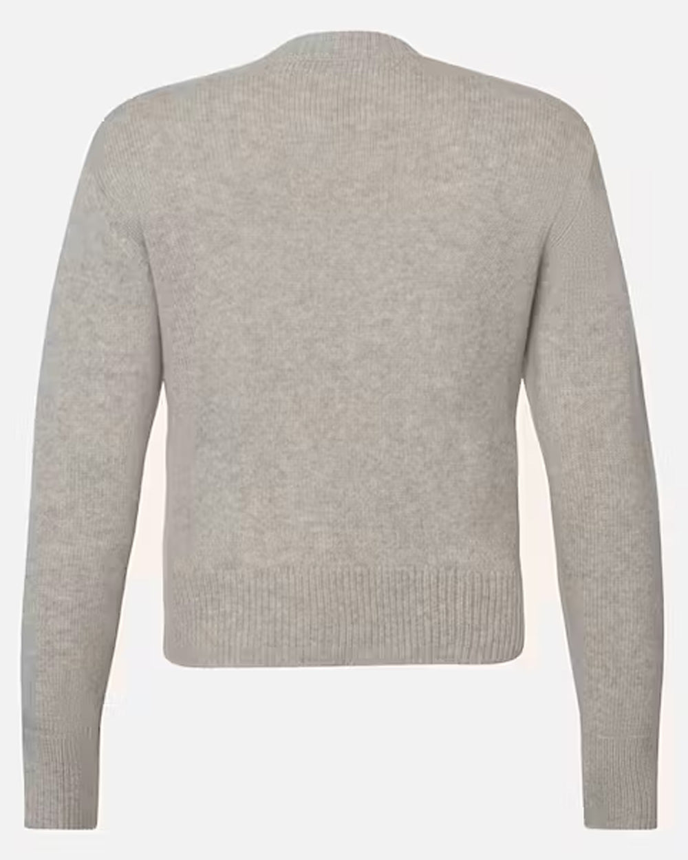 Light Heather Grey Cashmere Crewneck Sweater