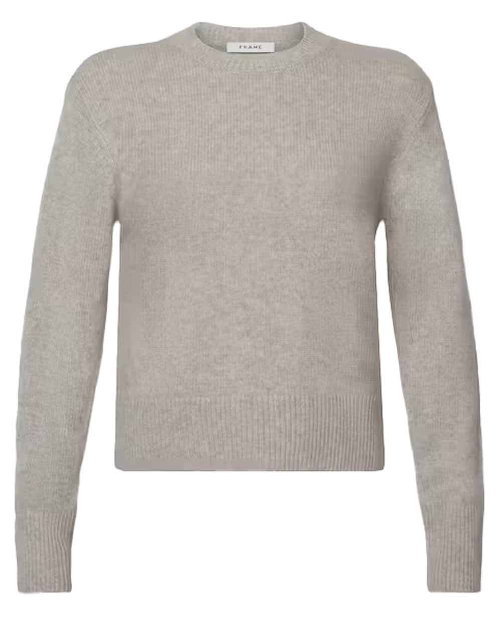 Light Heather Grey Cashmere Crewneck Sweater