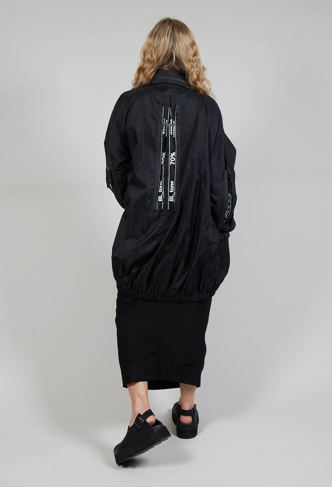 Lightweight Coat with Zip in Black