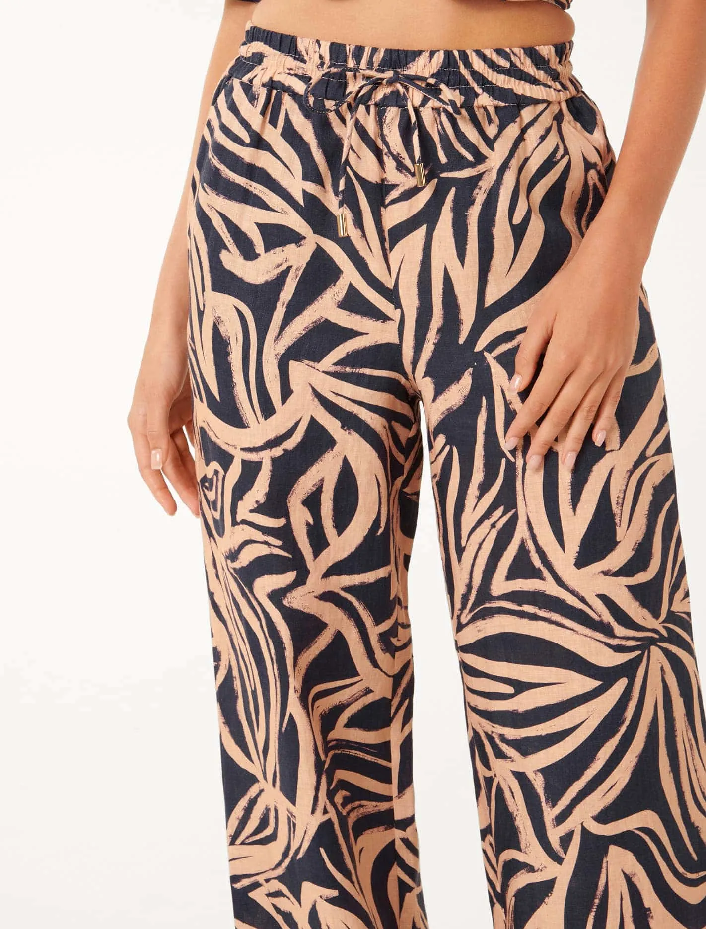 Livy Printed Linen Pants