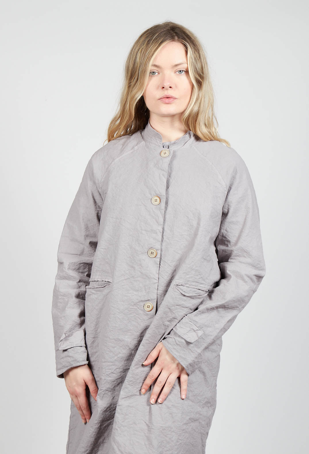 Longline Coat in Taupe