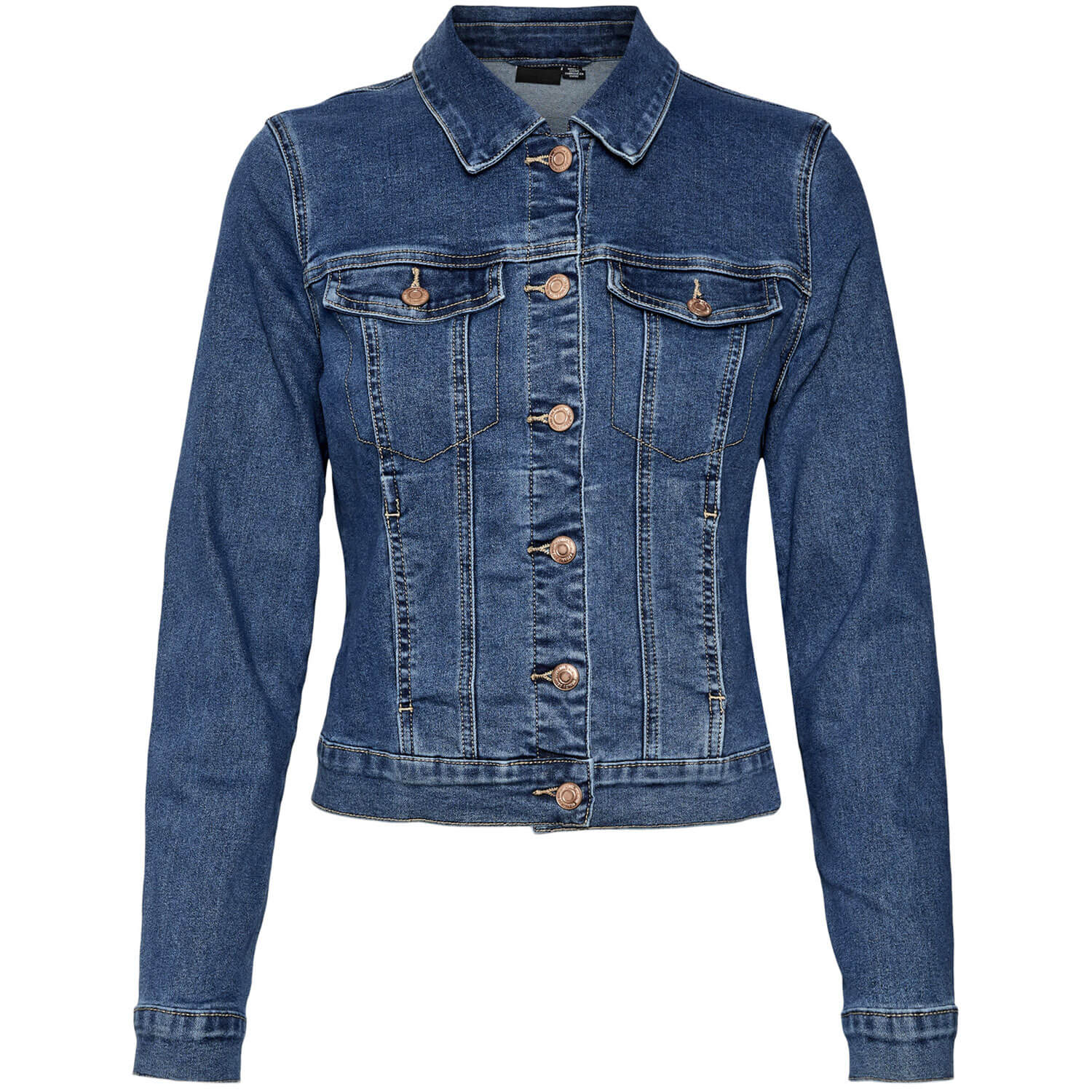 Luna Slim Denim Jacket - Medium Blue