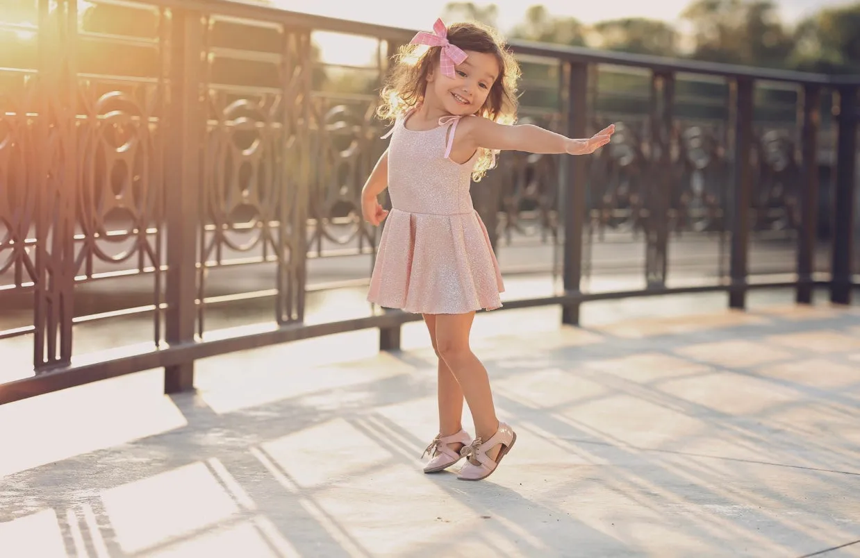 Lyla Dress - Pink & Gold