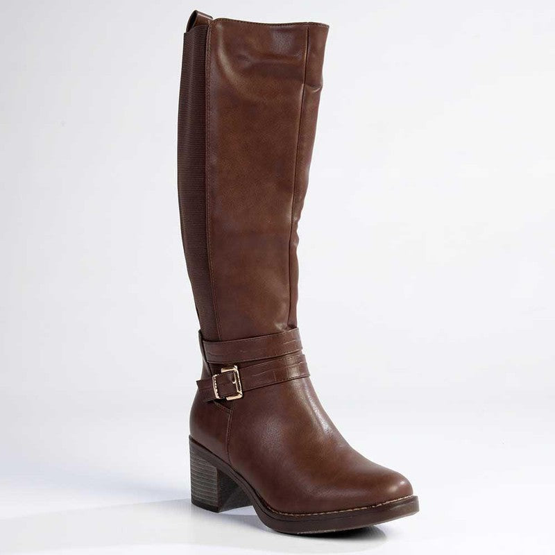 Madison Gabriella Long Boots - Chocolate