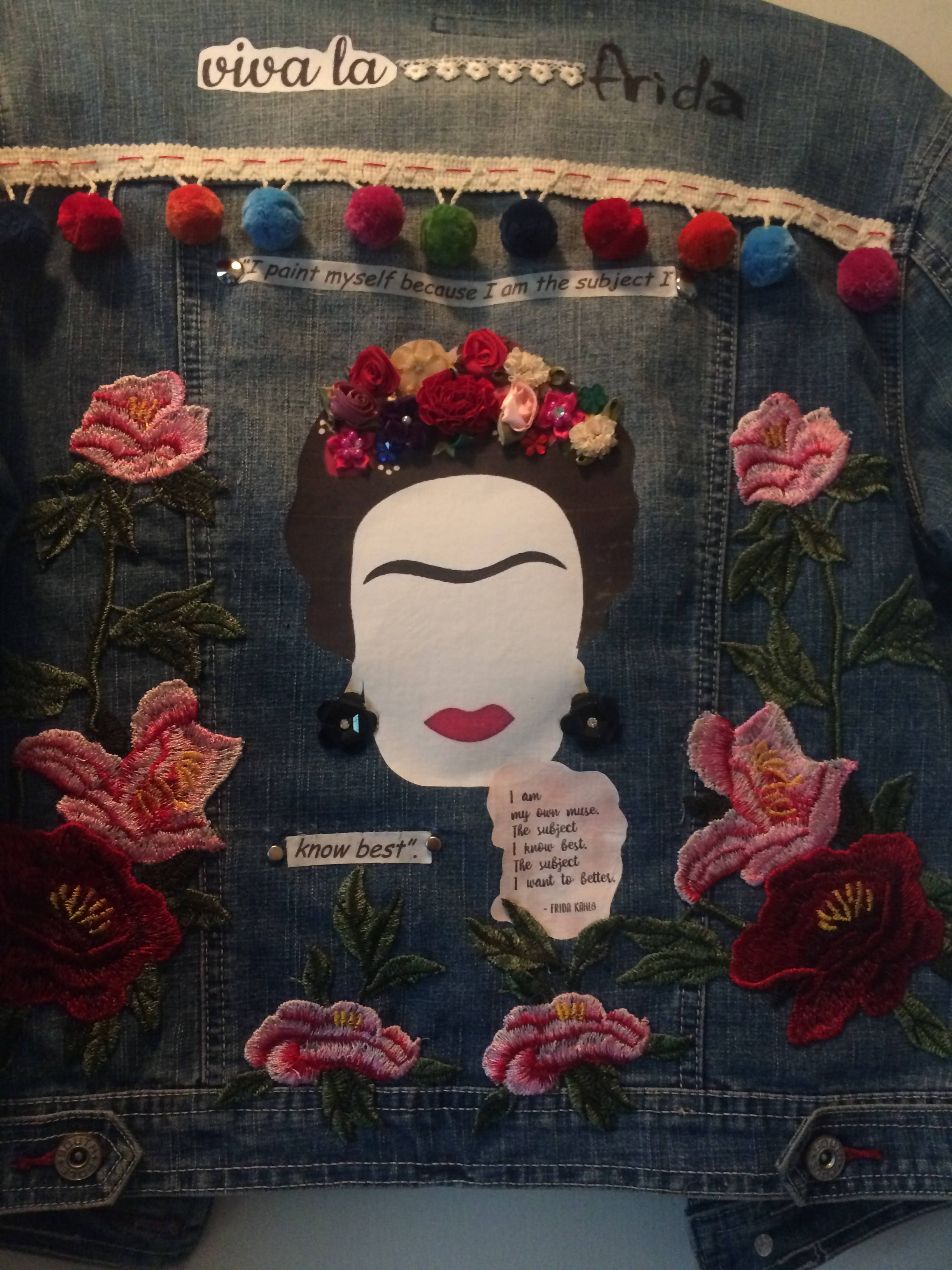 Maggie Devos - Viva la Frida jean jacket - Size M