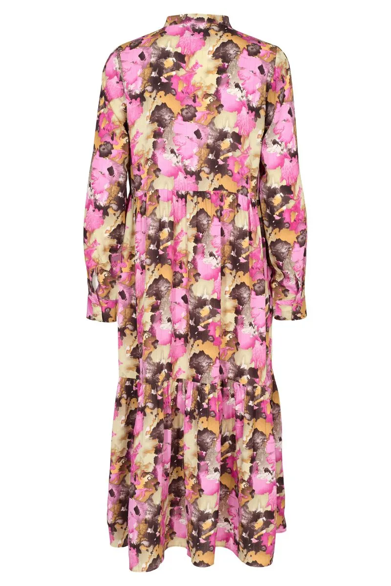 Maggie Ls Dress | Pink Choco Print | Kjole fra Liberté