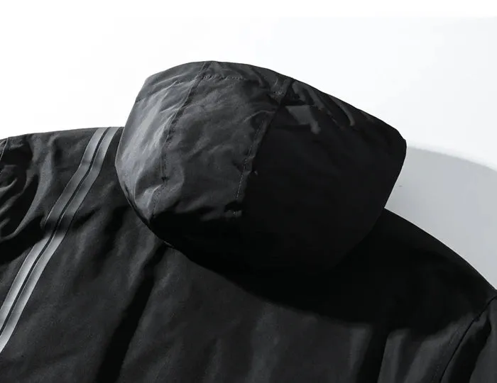 MASTER Black Windbreaker Parka Jacket