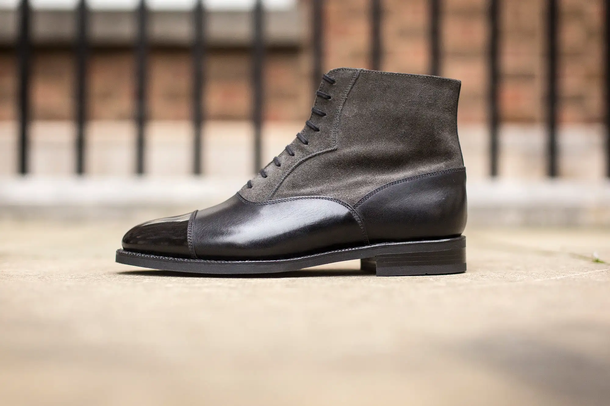 Meadowbrook - MTO - Black Calf / Mid Grey Suede - TMG Last - City Rubber Sole