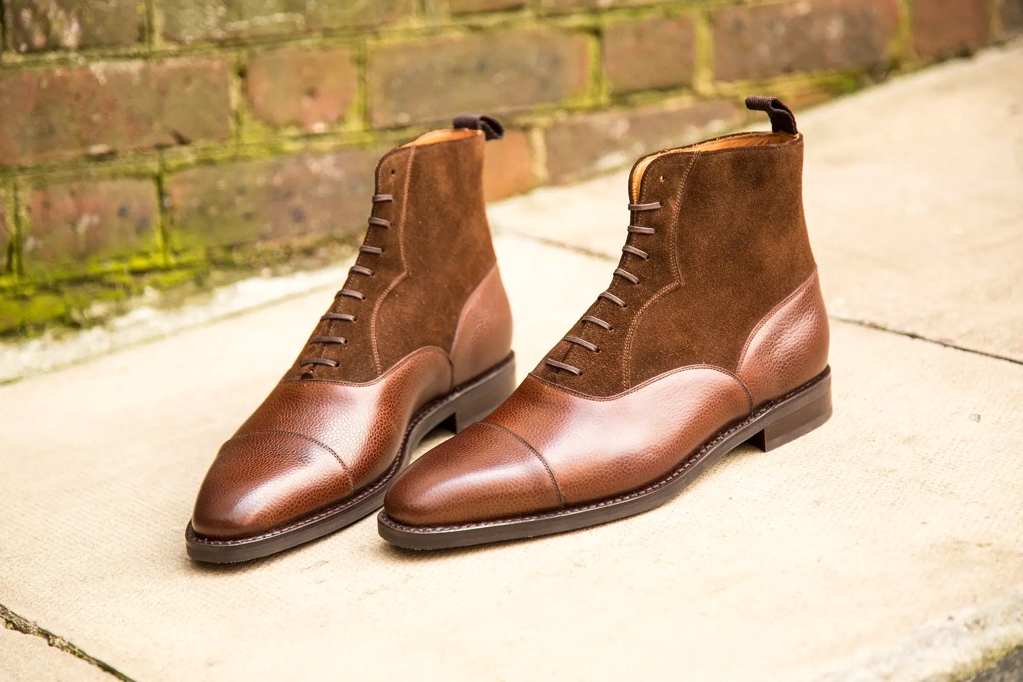 Meadowbrook - MTO - Brown Soft Grain / Dark Brown Suede - LPB Last - City Rubber Sole