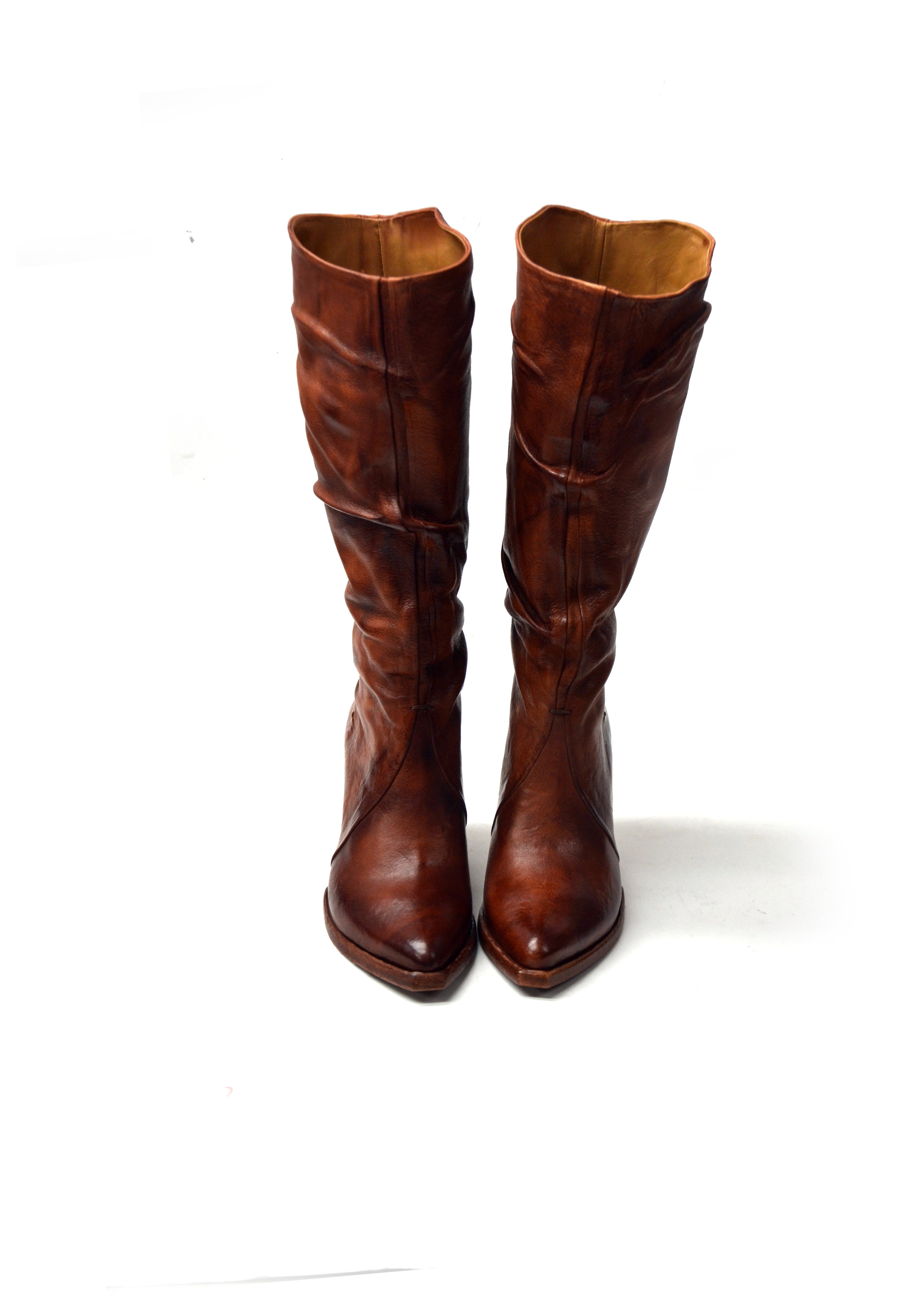 MEREDITH HIGH COGNAC BOOTS