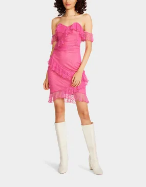 MESHING AROUND STRAPLESS MINI DRESS PINK | RE:LUV