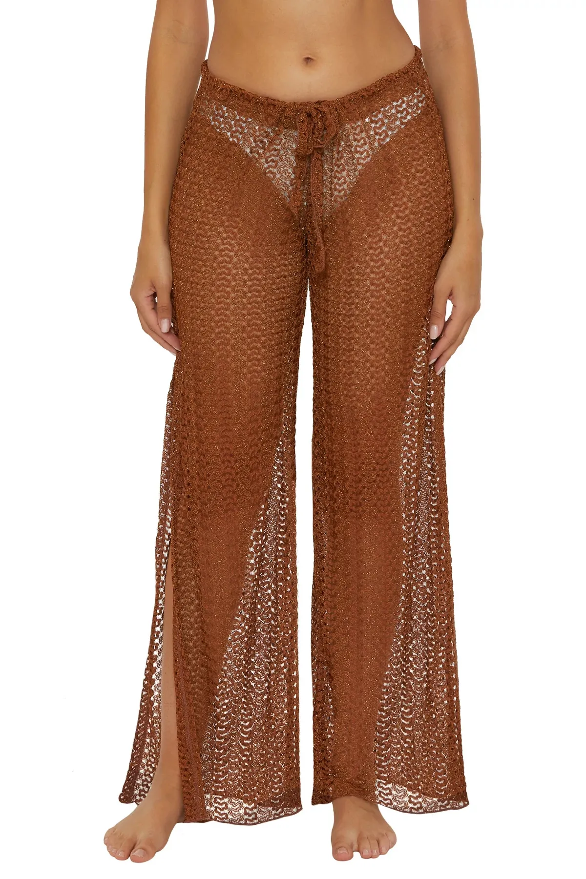 Metallic Crochet Pants