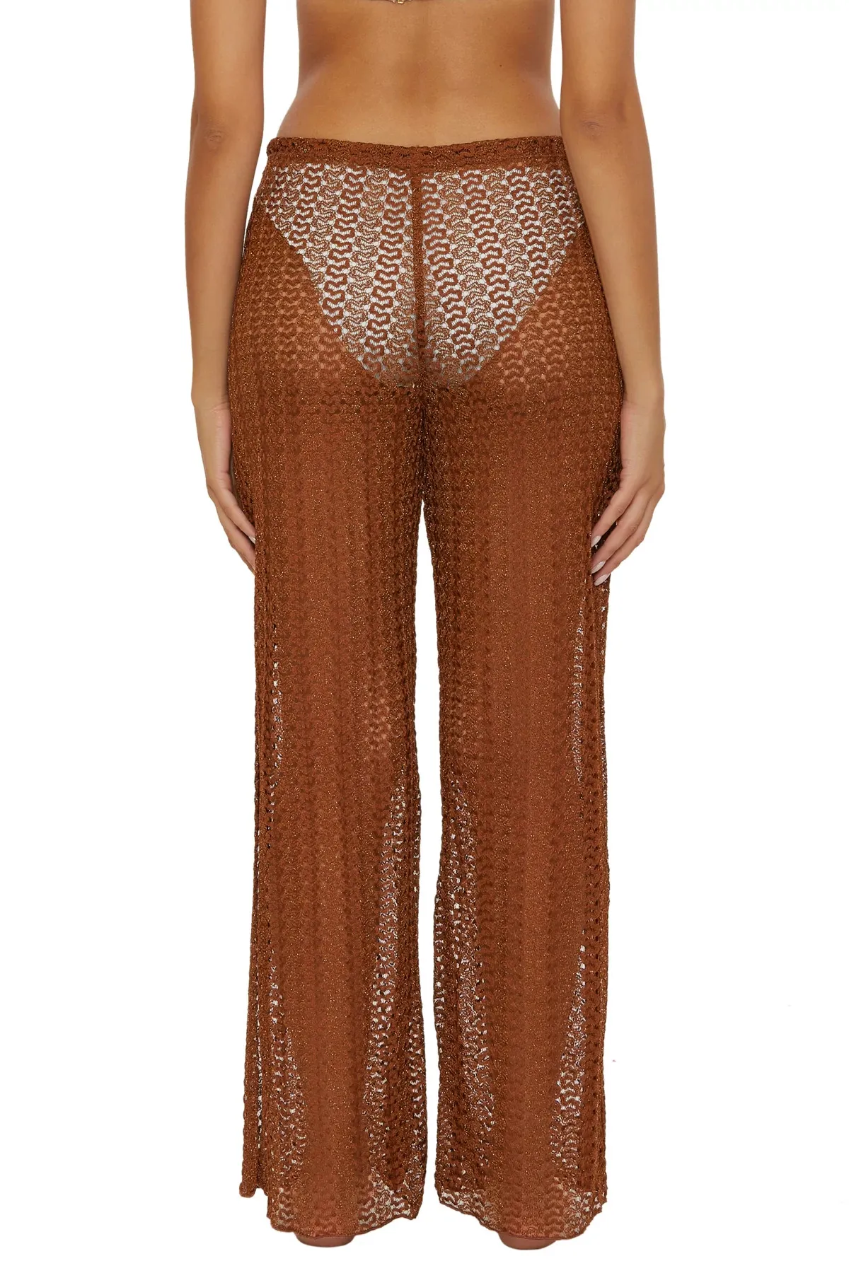 Metallic Crochet Pants